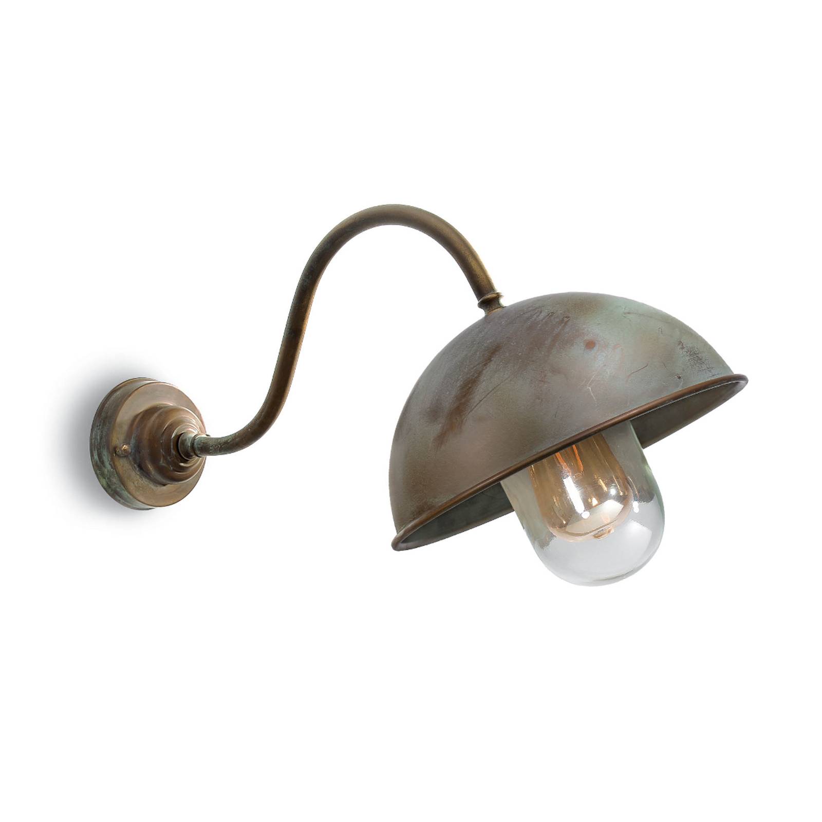 Wandleuchte Circle 3240 gebogen, schräg, messing Wandleuchte Circle 3240 gebogen, schräg, messing von Moretti Luce