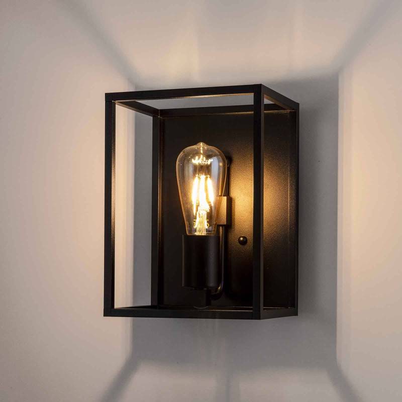 Wandleuchte Cubic³ 3382 schwarz, Breite 20 cm von Moretti Luce