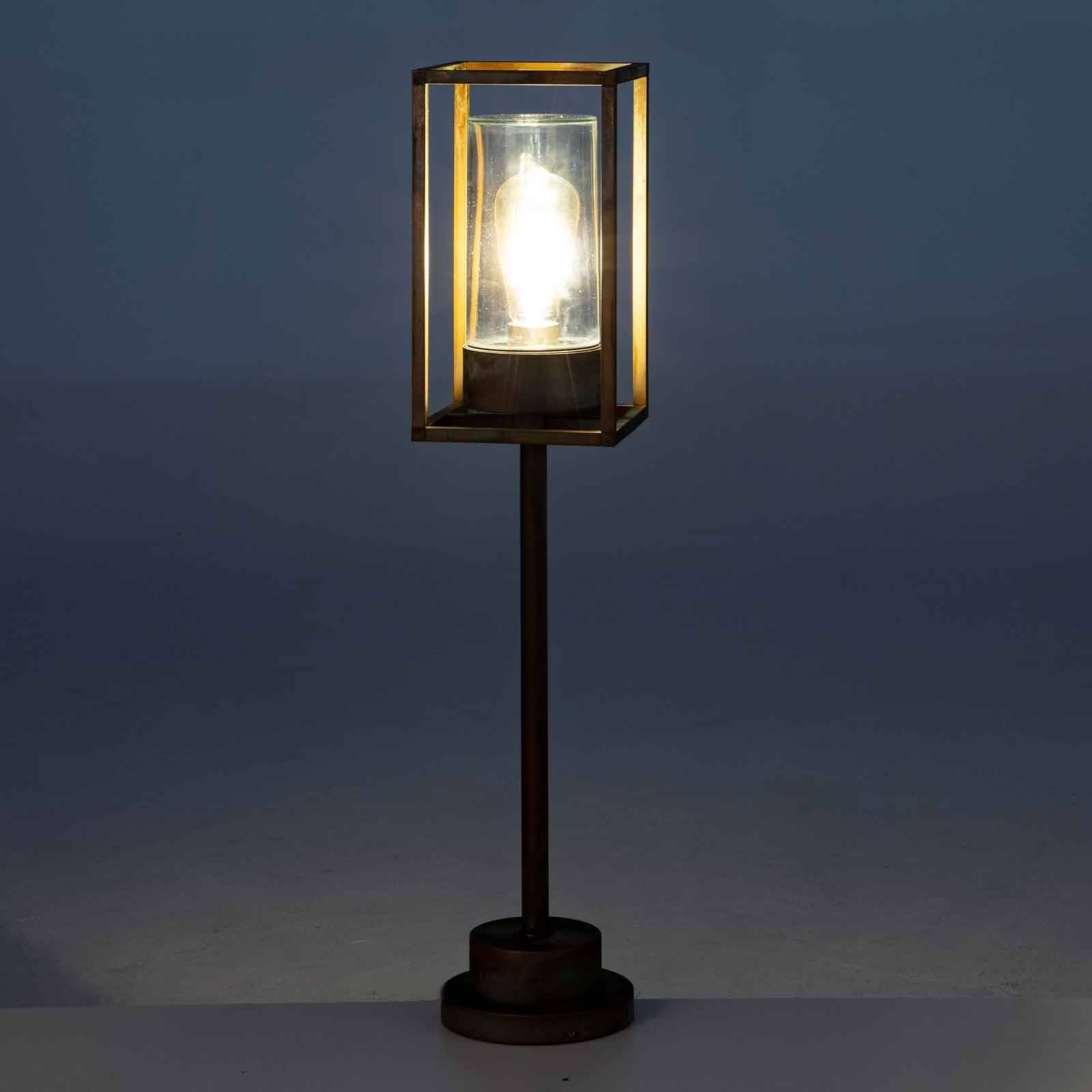 Wegeleuchte Cubic³ 3370 messing antik/klar Wegeleuchte Cubic³ 3370 messing antik/klar von Moretti Luce