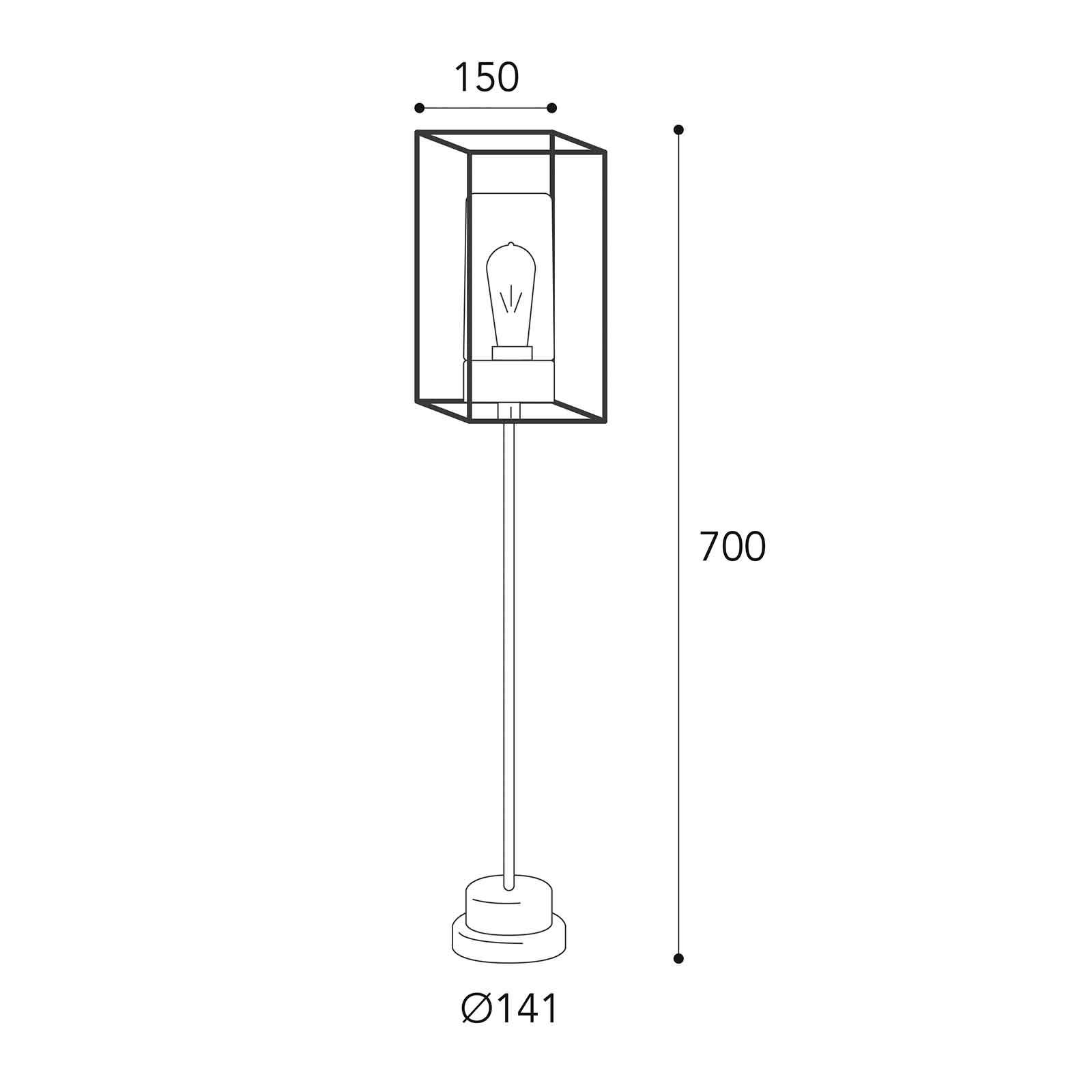 Wegeleuchte Cubic³ 3370 messing antik/opal von Moretti Luce