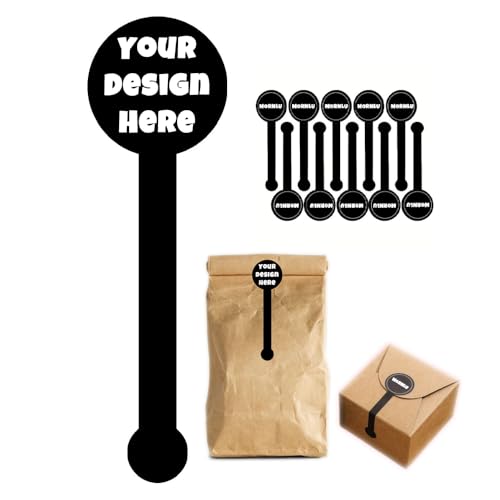 200 Stück selbstklebende gestreifte Siegeletiketten – personalisierte Backetiketten-Aufkleber für Kuchen, Lutscher, Geschenkbox, DIY-Backen, Handwerksbäckerei und Business-Logo-Verpackung von MornLu