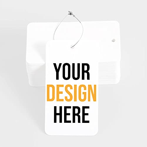 500 Stück individuelle Hängeetiketten, personalisieren Sie Ihr Logo, Foto- und Textdesign, Preisschilder, Schmuckanhänger (Geschenkanhänger-Seil) von MornLu