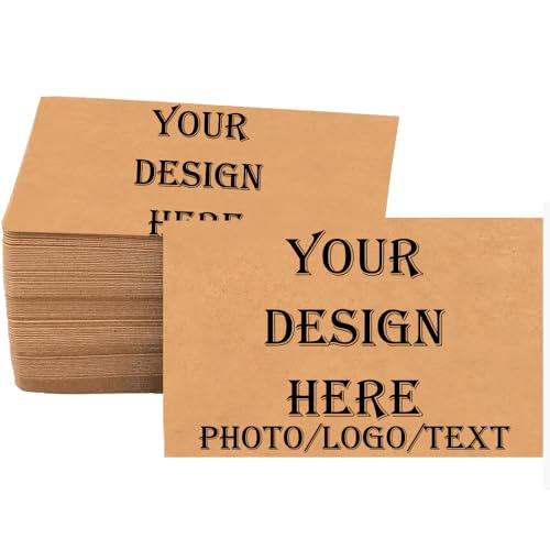 Individuelle Kraftpapier-Visitenkarten mit Ihrem Logo, personalisierte Kraftpapier-Visitenkarten, fügen Sie Foto/Text/Logo hinzu, drucken Sie Ihre eigenen Visitenkarten auf Vorder- und Rückseite, 100 von MornLu
