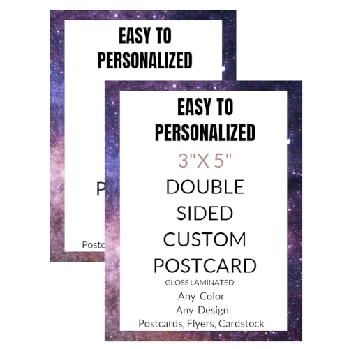 Individuelle Postkarten mit Design, personalisierte Postkarten, Foto/Text/Logo, drucken Sie Ihre eigenen Postkarten, Einladungen, Werbekarten, Ankündigungskarten, Dankeskarten, 2-seitiger dicker von MornLu