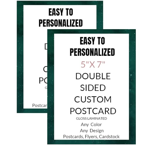 Individuelle Postkarten mit Design, personalisierte Postkarten, Foto/Text/Logo, drucken Sie Ihre eigenen Postkarten, Einladungen, Werbekarten, Ankündigungskarten, Dankeskarten, 2-seitiger dicker von MornLu