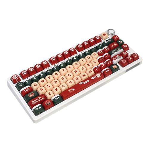 Verschönert Ihre Tastatur mit stilvollen Weihnachts-Tastenkappen für 61/87/96/98/104/108 mechanische Tastatur. Genießen Sie präzise Tipp-Tastenkappen-Kollektion von Morningmo