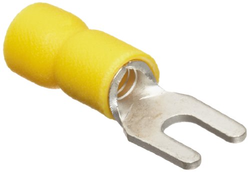Morris Products 10140 Spade Terminal, Vinyl Insulated, Yellow, 12-10 Wire Size, #6 Stud Size (Pack of 100) by Morris Products von Morris Products