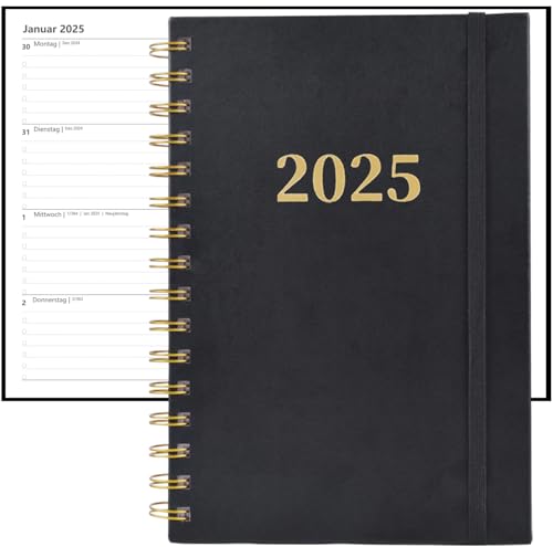 Kalender 2025 Buchkalender, Moseem Terminplaner 2025 A5,Wochenplaner 2025,Planer 2025,Terminkalender 2025,Taschenkalender 2025 A5 von Jan.2025-Dez.2025,1 Woche 2 Seite - Schwarz Kalender 2025 Buchkalender, Moseem Terminplaner 2025 A5,Wochenplaner 2025,Planer 2025,Terminkalender 2025,Taschenkalender 2025 A5 von Jan.2025-Dez.2025,1 Woche 2 Seite - Schwarz von Moseem