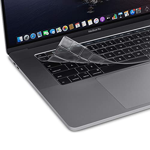 Moshi ClearGuard Tastaturschutz für MacBook Pro 13/ Pro 16(2019-2020/EU-Layout), Touch Bar-kompatibel, 0,1 mm dünn, waschbar & wiederverwendbar, ungiftig, hochtransparent, für MacBook Pro 13/ Pro 16 von Moshi