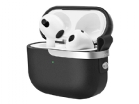 Moshi Pebbo Luxe - Kabellose Ohrhörer-Ladetasche - veganes Leder - anthrazit - für Apple AirPods (3. Generation) von Moshi