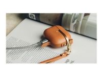 Moshi Pebbo Luxe - Kabellose Ohrhörer-Ladetasche - veganes Leder - karamellbraun - für Apple AirPods (3. Generation) von Moshi