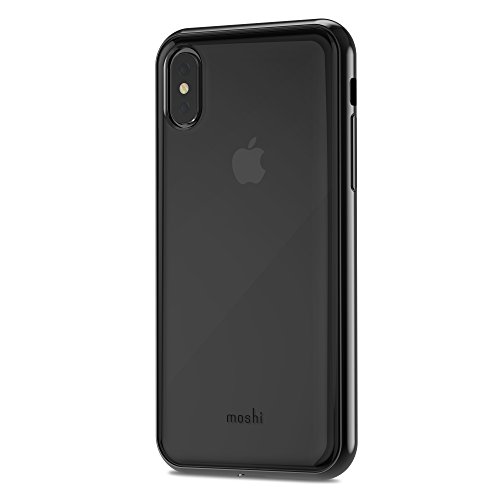 Moshi Vitros Premium Schutzhülle für iPhone X - 30 Jahre Garantie - Stoßfest, Kratzfest,Qi kompatibel (Rabenschwarz) von Moshi