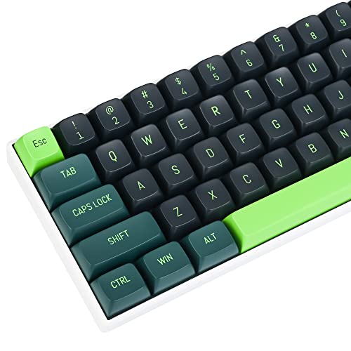 Mosptnspg 160 fluoreszierende grüne volle Tastenkappengruppe, CSAProfil, benutzerdefinierte Tastenkappen PBT Double Shot ANSI Layout Tastatur für CherryGatron MX Switches mechanische von Mosptnspg