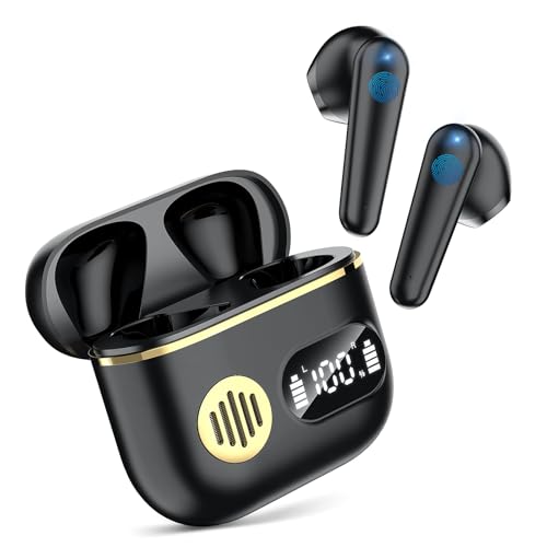 Mosyxe Sports Bluetooth-Kopfhörer, Bluetooth 5.3 Stereo Hi-Fi Wireless Kopfhörer mit 4 HD Mics, 42 Stunden Wiedergabe und LED-Display, Wireless Earbuds mit CVC Geräuschunterdrückung, Schwarz (2025) Mosyxe Sports Bluetooth-Kopfhörer, Bluetooth 5.3 Stereo Hi-Fi Wireless Kopfhörer mit 4 HD Mics, 42 Stunden Wiedergabe und LED-Display, Wireless Earbuds mit CVC Geräuschunterdrückung, Schwarz (2025) von Mosyxe