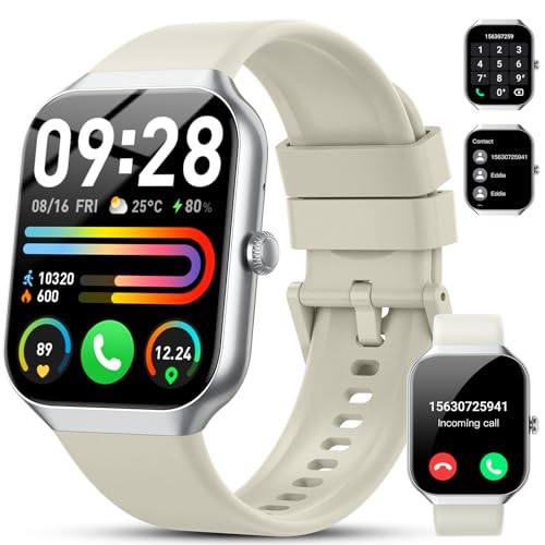 Smartwatch Herren Damen, 1,96" HD 2025 Fitnessuhr Smart Watch mit Telefonfunktion, 115+ Sportmodi Schrittzähler Armbanduhr, Herzfrequenz SpO2 Schlafmonitor, IP68 Wasserdicht Sportuhr für Android iOS Smartwatch Herren Damen, 1,96" HD 2025 Fitnessuhr Smart Watch mit Telefonfunktion, 115+ Sportmodi Schrittzähler Armbanduhr, Herzfrequenz SpO2 Schlafmonitor, IP68 Wasserdicht Sportuhr für Android iOS von Motast
