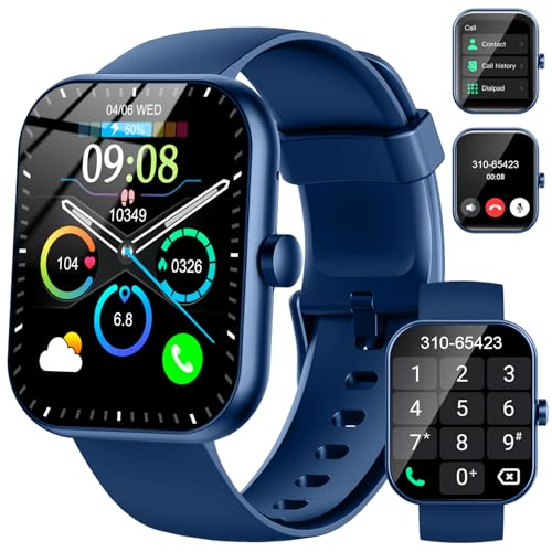 Smartwatch Herren Damen, 2025 HD 1,96" Fitnessuhr Smart Watch mit Telefonfunktion, 115+ Sportmodi Schrittzähler Armbanduhr, Herzfrequenz SpO2 Schlafmonitor, IP68 Wasserdicht Sportuhr für Android iOS Smartwatch Herren Damen, 2025 HD 1,96" Fitnessuhr Smart Watch mit Telefonfunktion, 115+ Sportmodi Schrittzähler Armbanduhr, Herzfrequenz SpO2 Schlafmonitor, IP68 Wasserdicht Sportuhr für Android iOS von Motast