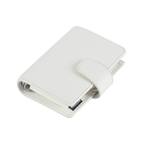 Moterm A8 Regular Ringe Planer - Echtes Leder Binder Organizer Geldbörse (Kiesel-Creme, 15mm Ring) von Moterm