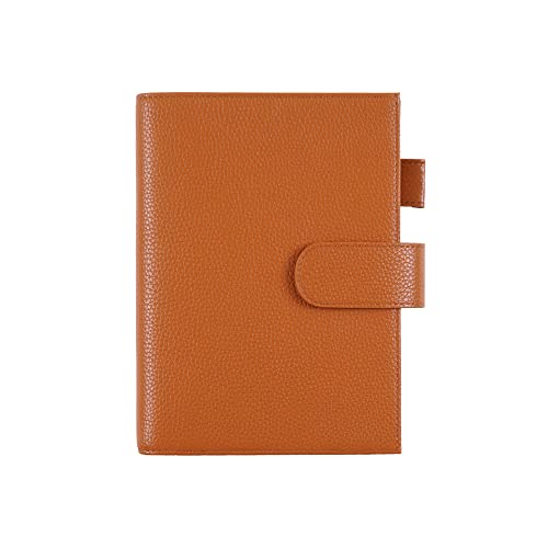 Moterm Leder Cover für Stalogy B6 - mit Rückentasche, Stiftschleife und Kartensteckplätze (Kiesel-Gebranntes orange) von Moterm