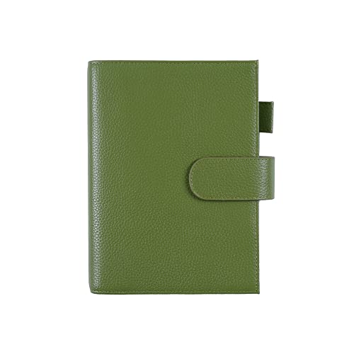 Moterm Leder Cover für Stalogy B6 - mit Rückentasche, Stiftschleife und Kartensteckplätze (Kiesel-Olivegrün) von Moterm