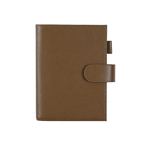 Moterm Leder Cover für Stalogy B6 - mit Rückentasche, Stiftschleife und Kartensteckplätze (Kiesel-Schokolade) von Moterm
