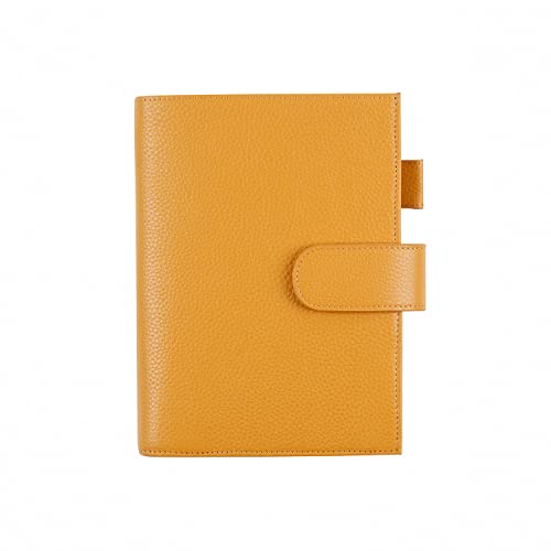 Moterm Leder Cover für Stalogy B6 - mit Rückentasche, Stiftschleife und Kartensteckplätze (Kiesel-Senf) von Moterm
