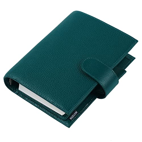 Moterm Personal Luxe Ringe Planer - Echtes Leder Binder Organizer (30mm Ring, Kiesel-Tiefes teal) von Moterm