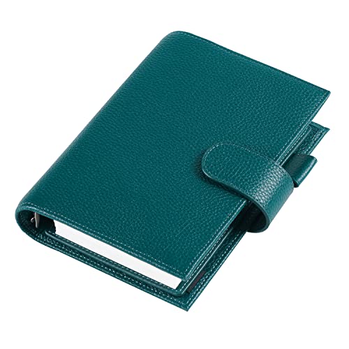 Moterm Personal Regular Ringe Planer - Echtes Leder Binder Organizer (25mm Ring, Kiesel-Tiefes teal) von Moterm