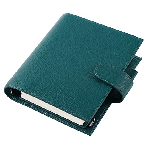 Moterm Personal-Wide Luxe Ringe Planer - Echtes Leder Binder Organizer (30mm Ring, Kiesel-Tiefes teal) von Moterm