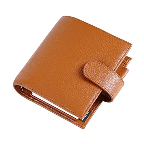 Moterm Pocket Luxe Ring Planer– Echtes Leder Binder Organizer (Kiesel-Gebranntes orange, 30mm Ring) von Moterm