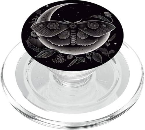 Motte Mond Blumen Astrologie Himmlisch PopSockets PopGrip für MagSafe von Moth Merch