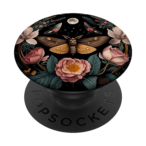 Motte Mond Blumen Astrologie Himmlisch PopSockets mit austauschbarem PopGrip Motte Mond Blumen Astrologie Himmlisch PopSockets mit austauschbarem PopGrip von Moth Merch