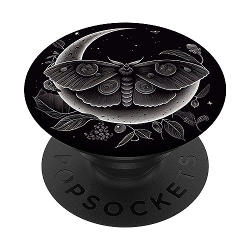 Motte Mond Blumen Astrologie Himmlisch PopSockets mit austauschbarem PopGrip von Moth Merch