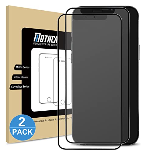 Mothca 2 Stück Matt Schutzfolie für iphone 12 Pro/iphone 12, Panzer Matt Glas Screen Protector, Anti-Glare & Anti-Fingerabdruck, Full Screen 6,1"(2020) von Mothca