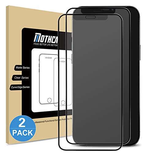 Mothca 2 Stück Matt Schutzfolie für iphone 12 Pro/iphone 12,panzer mattes glas Screen Protector, Anti-Glare & Anti-Fingerabdruck, Full Screen 6,1"(2020) von Mothca