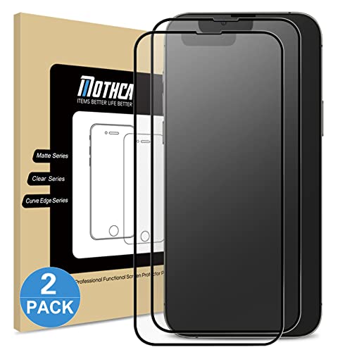 Mothca 2 Stück Panzer mattes Glas für iPhone 13 Pro max,matte Full Screen Schutzfolie Screen Protector 6.7 Zoll, Anti-Fingerabdruck,2.5D Blendschutz von Mothca