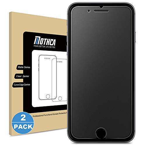 Mothca [2 Stück Schutzfolie Mattes für iPhone 8 Plus/7 Plus matt Schutzfolie Screen Protector, Blendschutz, Anti-Fingerabdruck, Anti-Bläschen von Mothca