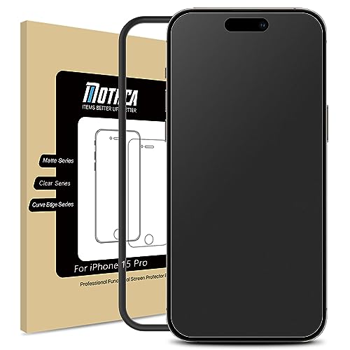 Mothca Matte Panzer Schutz Glas für iPhone 15 pro (6,1 Zoll) Schutzfolie matt, 2.5D Displayschutzfolie, Blendschutz, Anti-Fingerabdruck (1 Stück) von Mothca