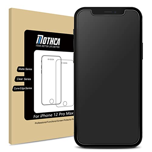 Mothca Matte Schutzfolie für iPhone 12 Pro Max 6,7inch Schutzfolie (2020),matt Screen Protector, Blendschutz, Anti-Fingerabdruck,Anti-Bläschen von Mothca