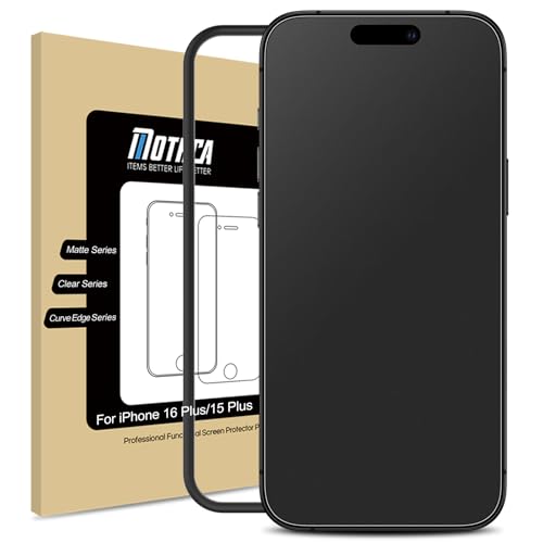 Mothca Matte Schutzfolie für iPhone 15 Plus (6,7 Zoll) Panzer Schutz glas Folie matt, 2.5D Displayschutzfolie, Blendschutz, Anti-Fingerabdruck (1 Stück) von Mothca