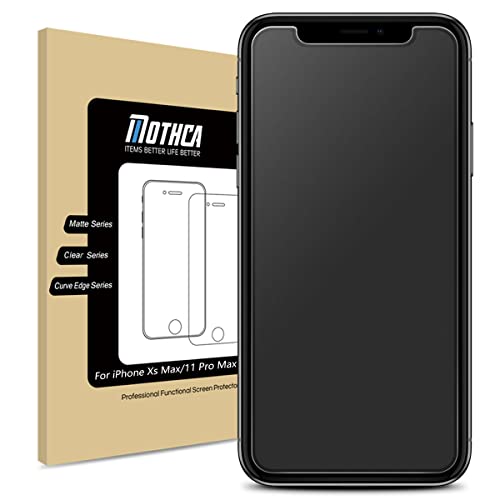 Mothca Panzer Matt glas für iPhone 11 Pro Max/iPhone Xs Max, matte Schutzfolie Screen Protector,Blendschutz,Anti-Fingerabdruck, Anti-Bläschen von Mothca