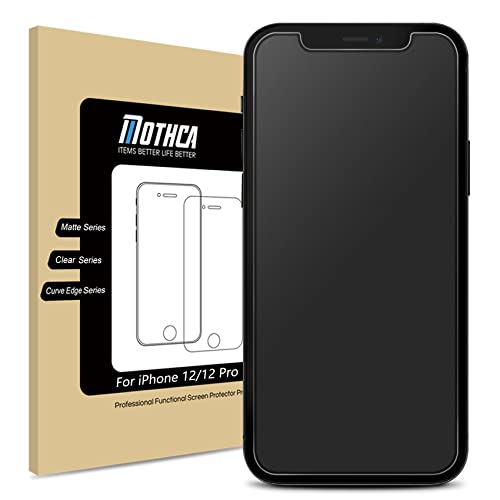 Mothca Panzer matt Glas für iPhone 12/ iPhone 12 Pro 6,1 inch matt Schutzfolie Screen Protector, 2.5D 9H Glass,Anti-Fingerabdruck, Blendschutz (2020) von Mothca