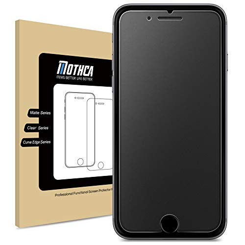 Mothca Panzer matt Glas für iPhone SE (2022/2020) matte Schutzfolie Screen Protector, Anti-Fingerabdruck,9H Glatt wie Seide von Mothca