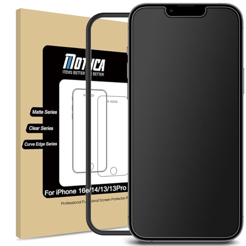 Mothca Panzer matt Glas für iphone 13/13 pro/iphone 14, matte Schutzfolie 2.5D Screen Protector (6,1 zoll), Blendschutz Anti-Fingerabdruck Anti-Bläschen (1 Stück) von Mothca