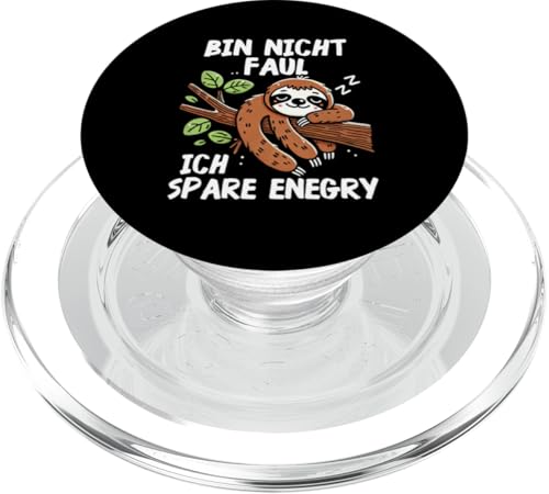 Bin Nicht Faul Ich Spare Energy Lustige Faultier Motiv PopSockets PopGrip für MagSafe Bin Nicht Faul Ich Spare Energy Lustige Faultier Motiv PopSockets PopGrip für MagSafe von Motiv Faultier Lustig Faultierfan Geschenke