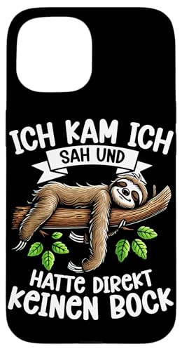 Ich Kam Ich Sah Und Hatte Direkt Keinen Bock Faultier Motiv Hülle für iPhone 15 Ich Kam Ich Sah Und Hatte Direkt Keinen Bock Faultier Motiv Hülle für iPhone 15 von Motiv Faultier Lustig Faultierfan Geschenke