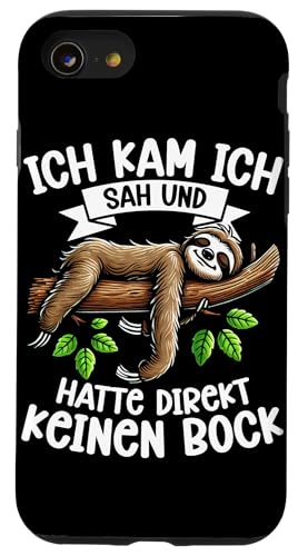 Ich Kam Ich Sah Und Hatte Direkt Keinen Bock Faultier Motiv Hülle für iPhone SE (2020) / 7 / 8 von Motiv Faultier Lustig Faultierfan Geschenke