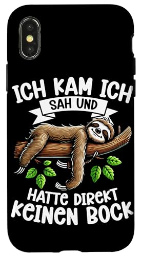 Ich Kam Ich Sah Und Hatte Direkt Keinen Bock Faultier Motiv Hülle für iPhone X/XS Ich Kam Ich Sah Und Hatte Direkt Keinen Bock Faultier Motiv Hülle für iPhone X/XS von Motiv Faultier Lustig Faultierfan Geschenke