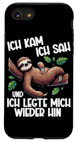 Ich Kam Ich Sah Und Ich Legte Mich Wieder Hin Faultier Hülle für iPhone SE (2020) / 7 / 8 von Motiv Faultier Lustig Faultierfan Geschenke