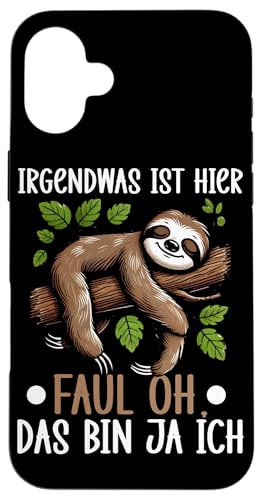 Irgendwas Ist Hier Faul Oh Das Bin Ja Ich Faultiere Lustiger Hülle für iPhone 16 Plus Irgendwas Ist Hier Faul Oh Das Bin Ja Ich Faultiere Lustiger Hülle für iPhone 16 Plus von Motiv Faultier Lustig Faultierfan Geschenke