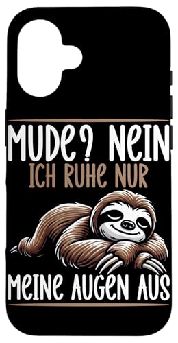Mude Nein Ich Ruhe Nur Meine Augen Aus Lustige Spruch Faul Hülle für iPhone 16 Mude Nein Ich Ruhe Nur Meine Augen Aus Lustige Spruch Faul Hülle für iPhone 16 von Motiv Faultier Lustig Faultierfan Geschenke